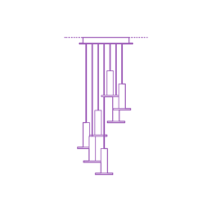 Fixtures Chandelier Cielo 7 Chandelier Editable Svg Line Art, Free Vectors File